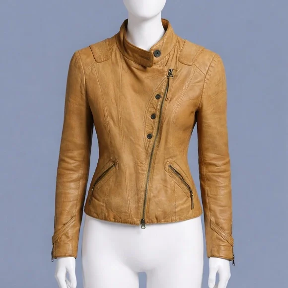 Tristan & Iseut Stylish Leather Women's Jacket - Picture 2 of 4